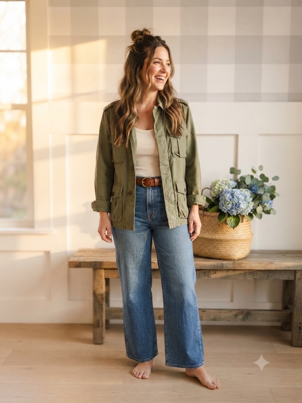 J. Crew Olive Utility Field Jacket Small